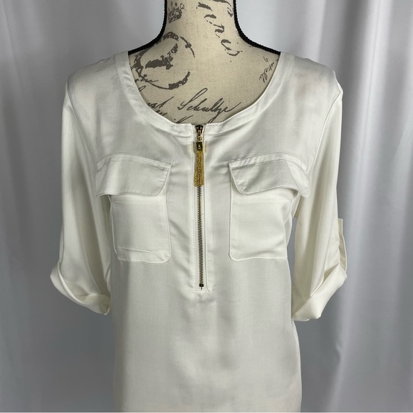 Jones New York Women’s Front Tassel Zipper Top - Picture 4 of 16